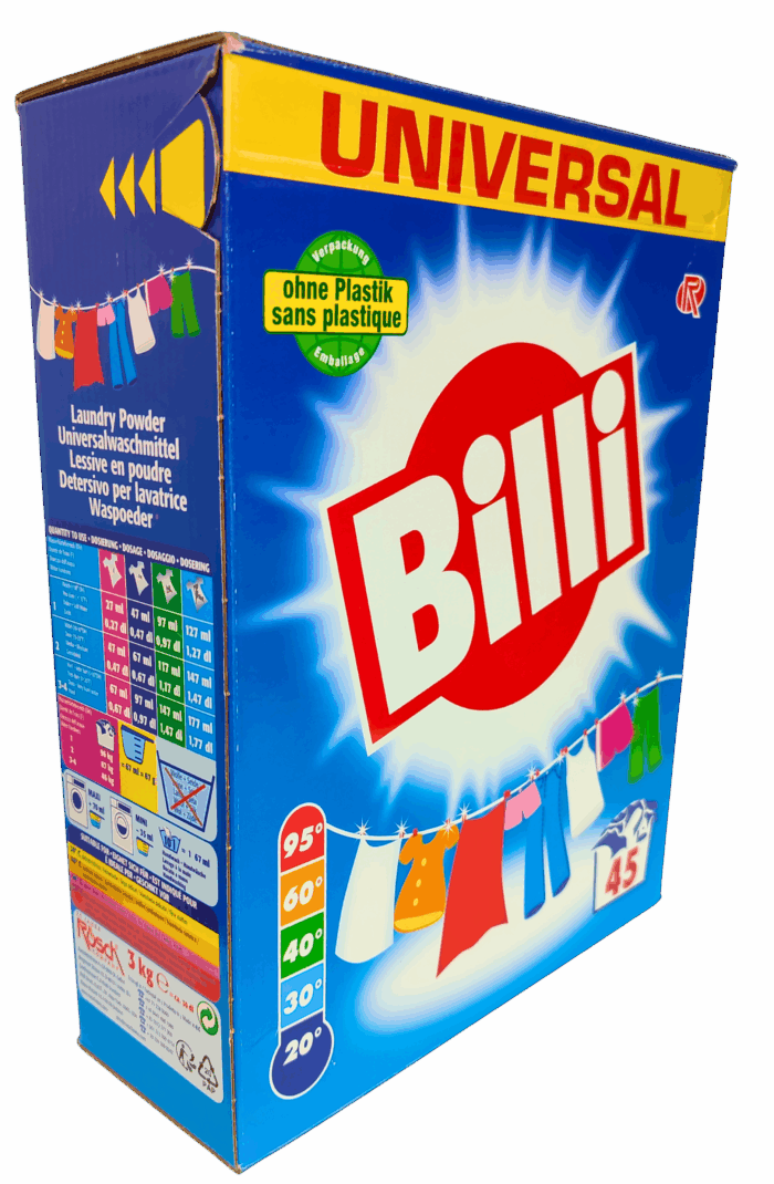Billi Пральний порошок Billi 3 Kg 45WL Washing powder - All textiles - Зображення 2