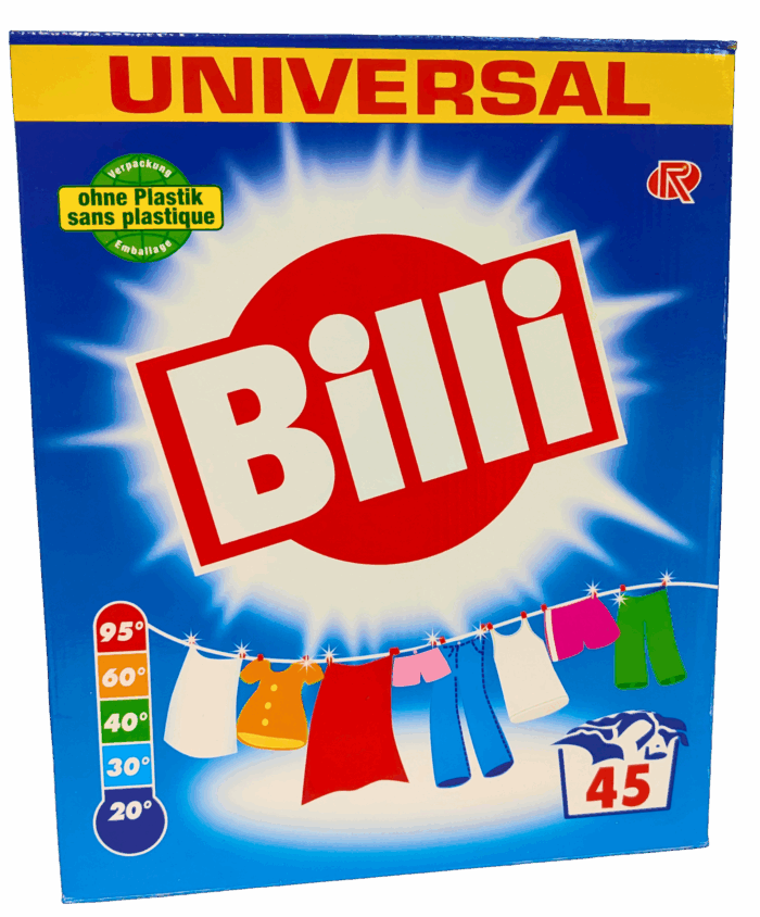 Billi_1 Пральний порошок Billi 3 Kg 45WL Washing powder - All textiles - Зображення 1