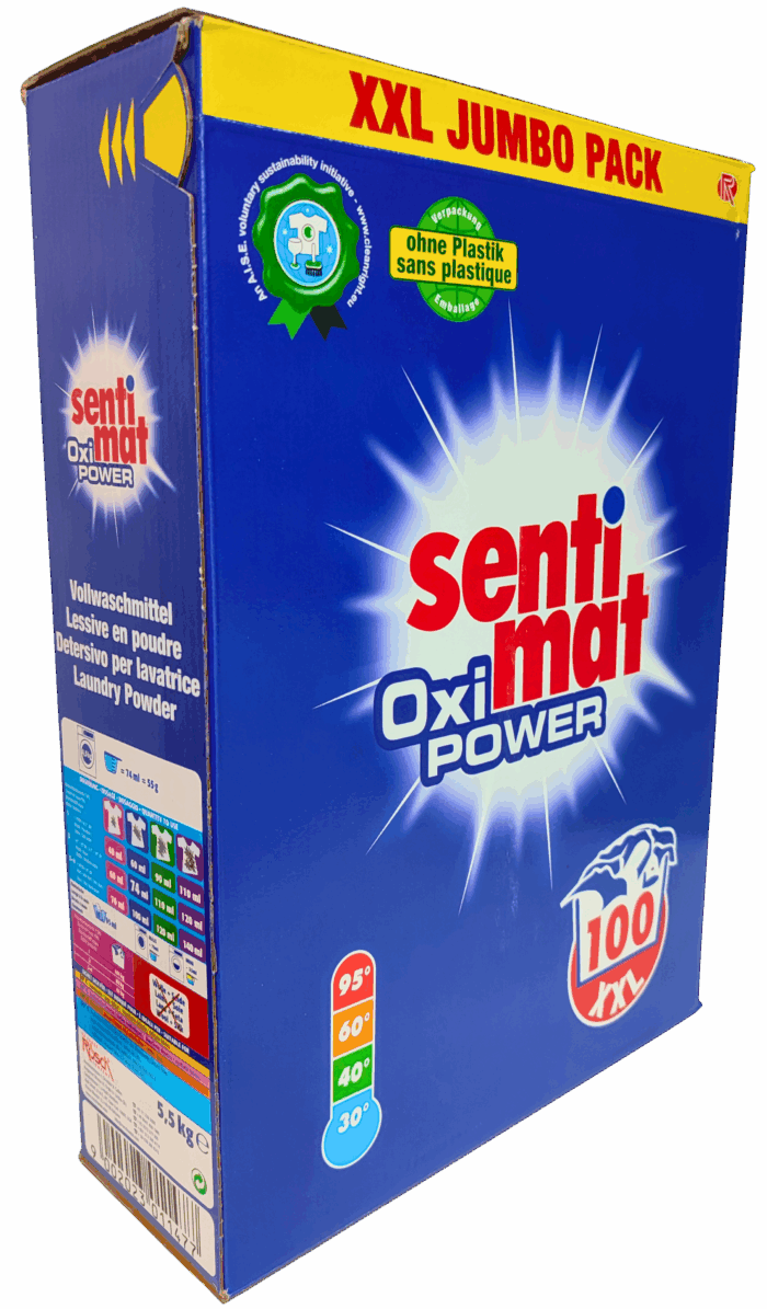 Пральний порошок Sentimat Oxi Power 5.5kg - Plasticfree Washing powder - All textiles - Зображення 2